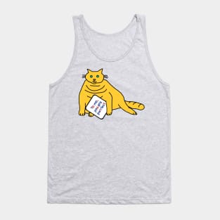 Perfect Chonk Cat Says You are Purrfect Tank Top